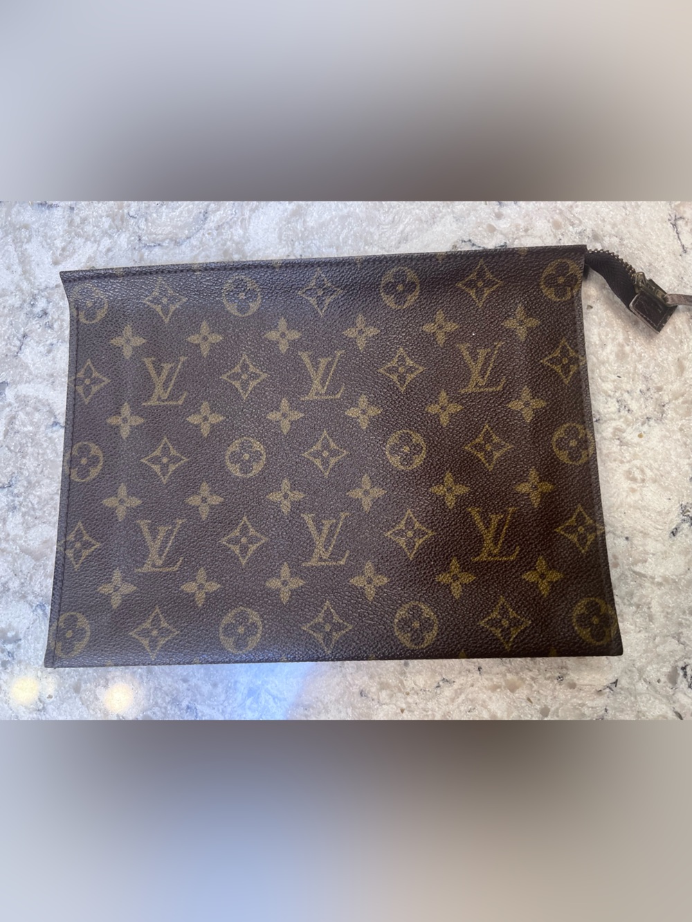 Louis Vuitton Monogram Canvas Toiletry Pouch in Brown and Gold Monogram